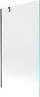 Mexen Next vana paraván s 1 křídlem 100 x 150 cm, transparentní, gun metal - 895-100-000-00-00-95