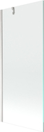 Mexen Next vanová zástěna 1-křídlová 80 x 150 cm, transparentní, kartáčovaný nikl - 895-080-000-00-00-97