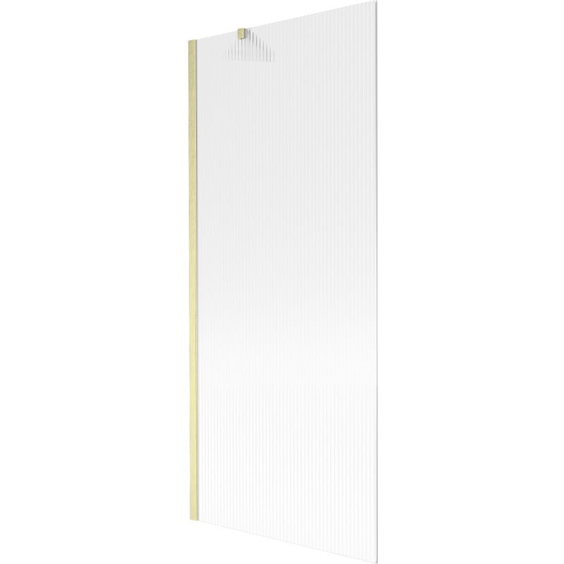 Mexen Next vanová zástěna 1-křídlová 80 x 150 cm, pruhy, zlatý kartáčovaný - 895-080-000-00-09-55