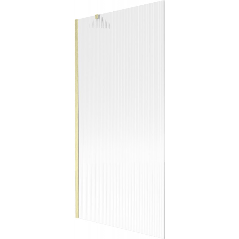 Mexen Next sprchová zástěna do vany 1-křídlová 90 x 150 cm, pruhy, zlatý kartáčovaný - 895-090-000-00-09-55