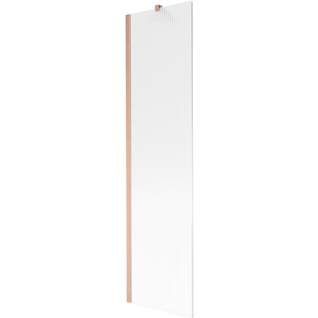 Mexen Next sprchová zástěna 1-křídlová 50 x 150 cm, pruhy, kartáčovaná měď - 895-050-000-00-09-65