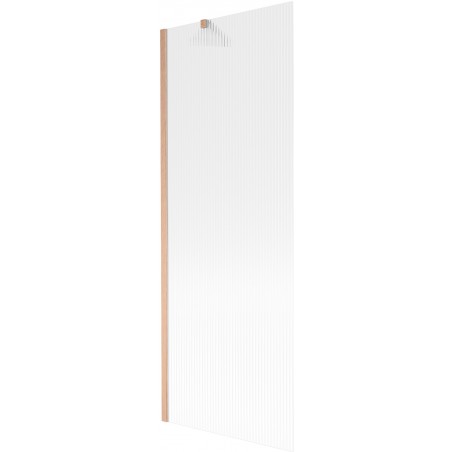 Mexen Next vanová zástěna 1-křídlová 70 x 150 cm, proužky, kartáčovaná měď - 895-070-000-00-09-65
