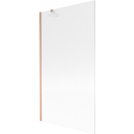 Mexen Next vanová zástěna 1-křídlová 100 x 150 cm, pruhy, kartáčovaná měď - 895-100-000-00-09-65