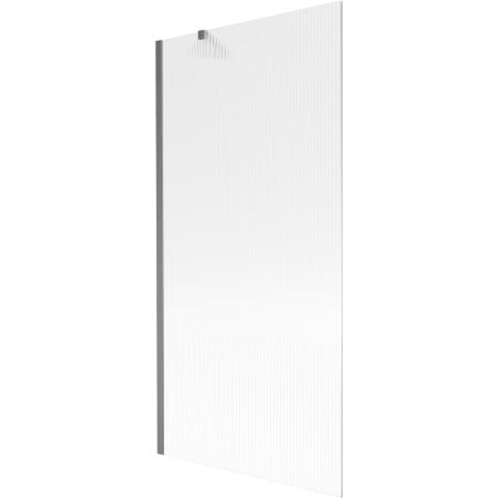 Mexen Next vanová zástěna 1-křídlová 90 x 150 cm, pruhy, kartáčovaná gun gray - 895-090-000-00-09-66