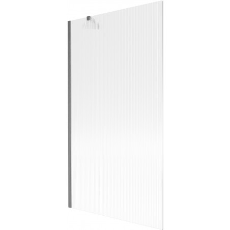 Mexen Next vana zasouvací 1-křídlová 100 x 150 cm, proužky, kartáčovaná gun gray - 895-100-000-00-09-66