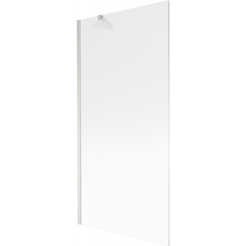 Mexen Next vanová zástěna 1-křídlová 90 x 150 cm, pruhy, kartáčovaný nikl - 895-090-000-00-09-97