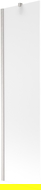 Mexen Next vanová zástěna 1-křídlová 50 x 150 cm, matná, kartáčovaný nikl - 895-050-000-00-30-97