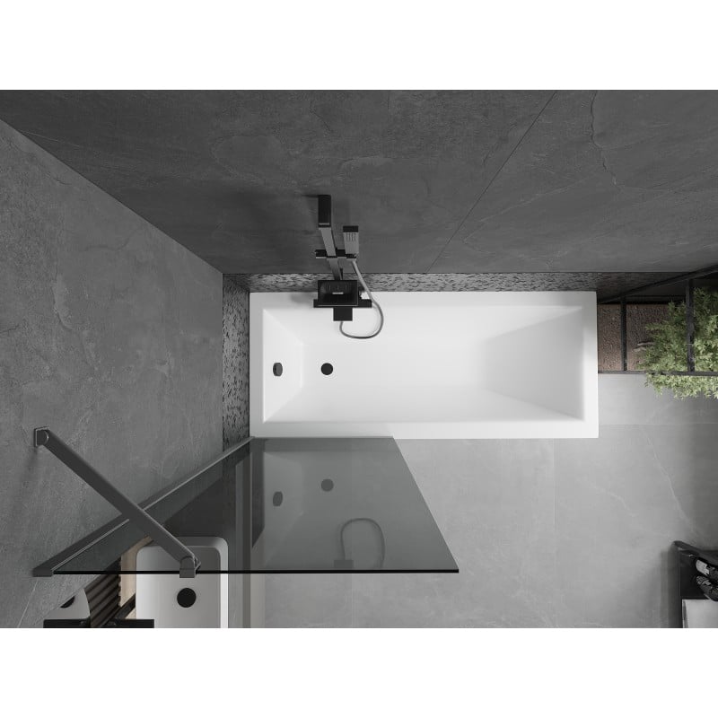 Mexen Next vanová zástěna jednokřídlá 70 x 150 cm, grafit, gun metal - 895-070-000-00-40-95