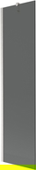 Mexen Next vanová zástěna 1-křídlová 50 x 150 cm, grafit, kartáčovaný nikl - 895-050-000-00-40-97