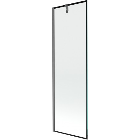 Mexen Next vanová zástěna 1-křídlová 60 x 150 cm, černý rám, gun gray kartáčovaný - 895-060-000-00-70-66