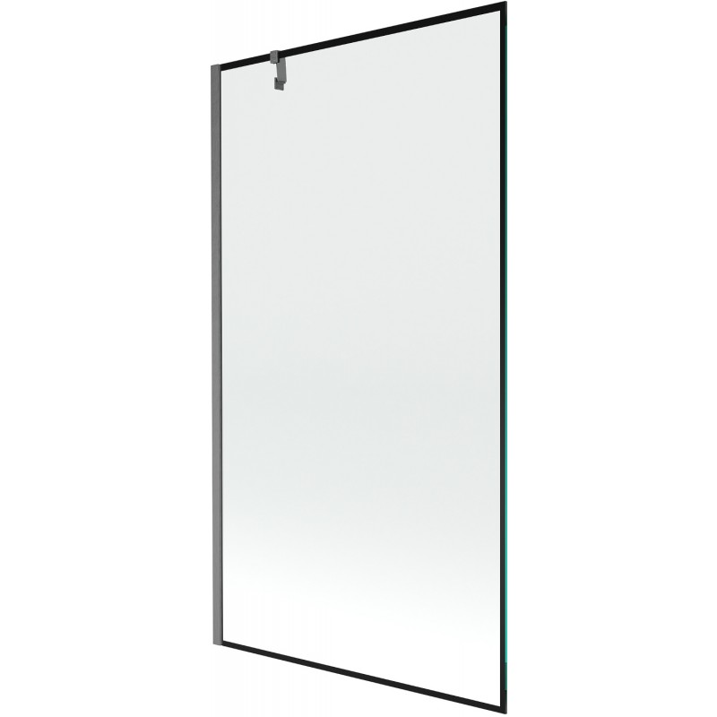 Mexen Next koupelnová zástěna 1-křídlová 100 x 150 cm, černý rám, kartáčovaná gun gray - 895-100-000-00-70-66