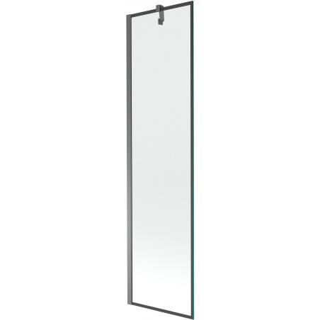 Mexen Next vanová zástěna 1-křídlová 50 x 150 cm, černý rám, gun metal - 895-050-000-00-70-95