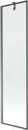 Mexen Next vanová zástěna 1-křídlová 50 x 150 cm, černý rám, gun metal - 895-050-000-00-70-95