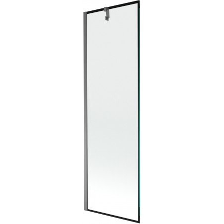 Mexen Next vanová zástěna 1-křídlová 60 x 150 cm, černý rám, gun metal - 895-060-000-00-70-95