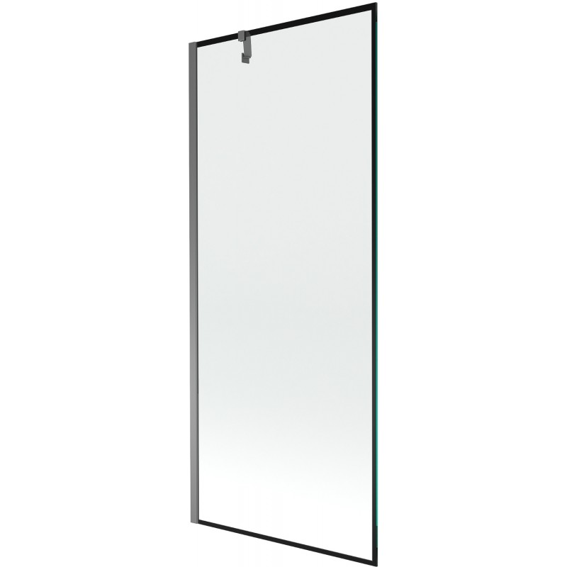 Mexen Next vanová zástna s 1 křídlem 80 x 150 cm, černý rám, gun metal - 895-080-000-00-70-95