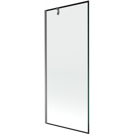 Mexen Next vanová zástna s 1 křídlem 80 x 150 cm, černý rám, gun metal - 895-080-000-00-70-95