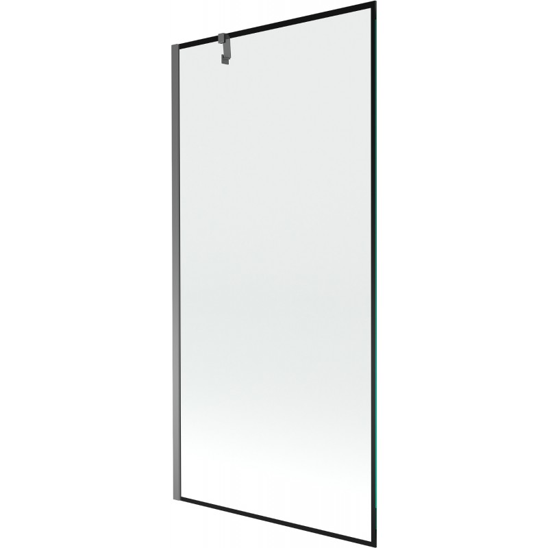 Mexen Next vanová zástěna 1-křídlová 90 x 150 cm, černý rám, gun metal - 895-090-000-00-70-95