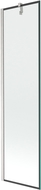 Mexen Next vanová zástěna 1-křídlová 50 x 150 cm, černý rám, kartáčovaný nikl - 895-050-000-00-70-97