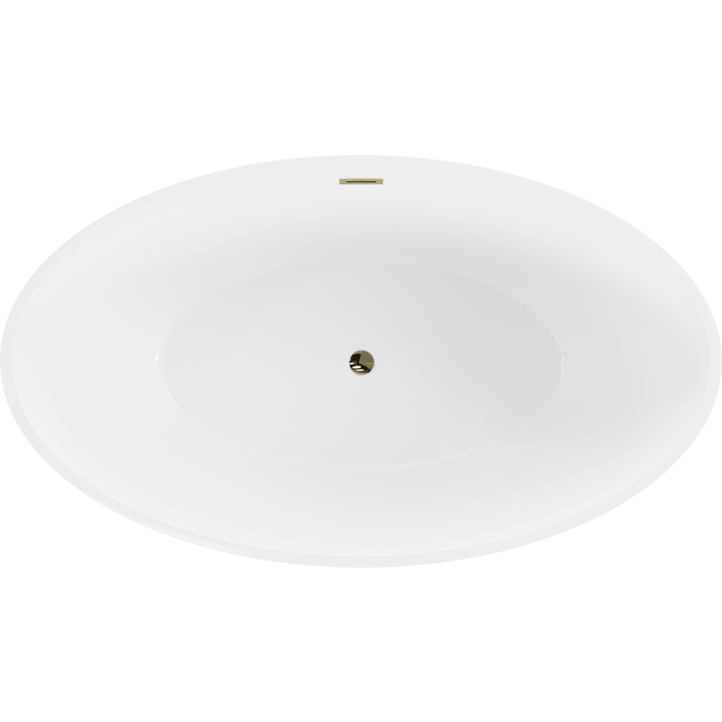 Mexen Nike volně stojící vana 175 x 100 cm, bílá, přepad zlatý - 54071751000-50