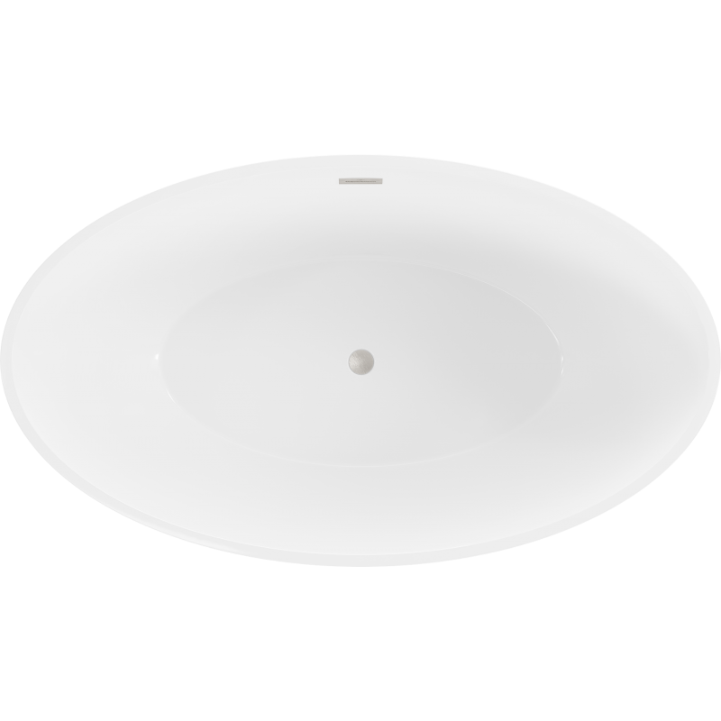 Mexen Nike volně stojící vana 175 x 100 cm, bílá, přepad kartáčovaný nikl - 54071751000-97