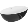 Mexen Nike volně stojící vana 175 x 100 cm, bílá/černá, bílý přepad - 54071751075-20