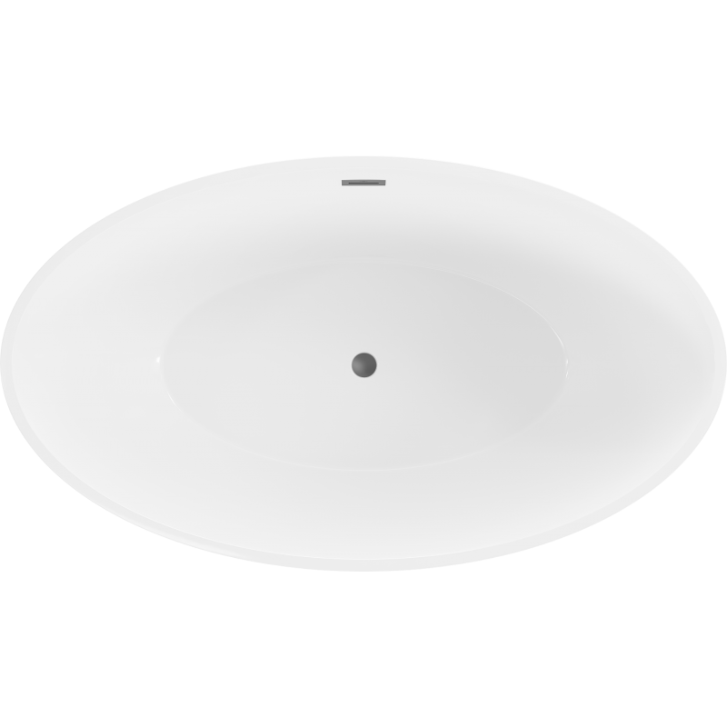 Mexen Nike volně stojící vana 175 x 100 cm, bílá/černá, přepad gun metal - 54071751075-95