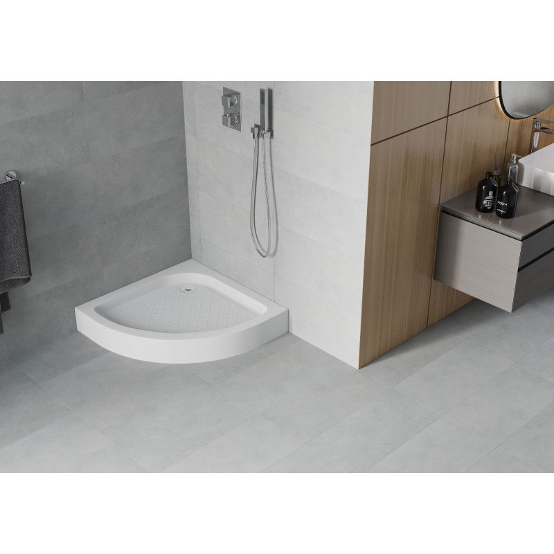 Mexen Rio sprchová vanička půlkruhová 80 x 80 cm, bílá - 47108080