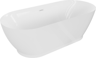 Mexen Roxy volně stojící vana 180 x 85 cm, bílá, bílý přepad - 51201808500-20