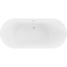 Mexen Roxy volně stojící vana 180 x 85 cm, bílá, přepad kartáčovaný nikl - 51201808500-97
