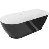 Mexen Roxy volně stojící vana 180 x 85 cm, bílá/černá, bílý přepad - 51201808575-20