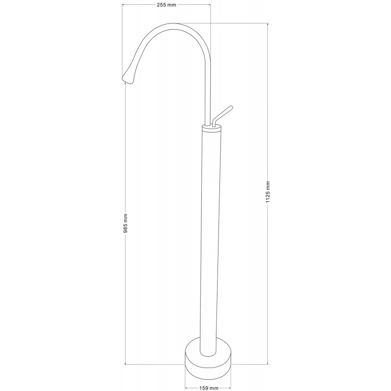 Mexen Dorado volně stojící umyvadlová baterie, zlatá - 747334-50