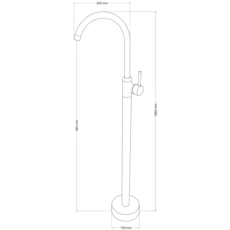 Mexen Alma stojánková umyvadlová baterie, chrom - 75034-00