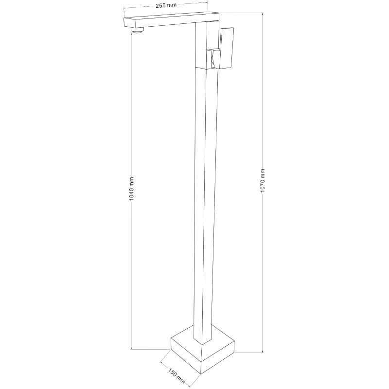 Mexen Urano stojánková umyvadlová baterie, černá - 75234-70