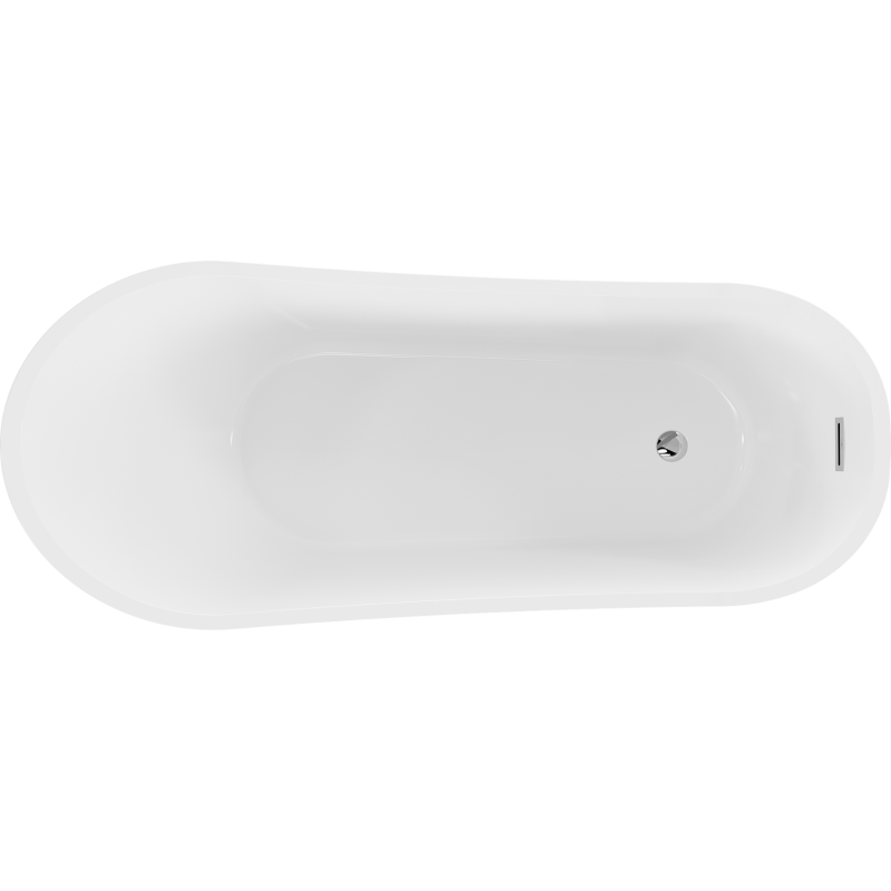 Mexen Alta volně stojící vana 170 x 75 cm, bílá, přepad chrom - 52141707500-01