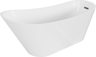 Mexen Alta volně stojící vana 170 x 75 cm, bílá, přepad gun gray kartáčovaný - 52141707500-66