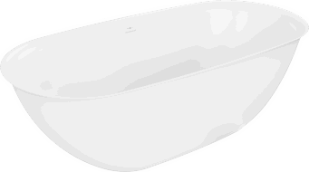 Mexen Siena volně stojící vana z konglomerátu 170 x 80 cm, bílá mat - 57291708000