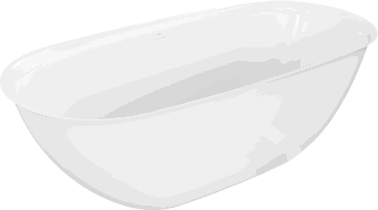 Mexen Siena volně stojící vana z konglomerátu 170 x 80 cm, bílá lesk - 57291708010