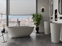 Mexen Siena volně stojící vana z konglomerátu 170 x 80 cm, beton mat - 57291708061