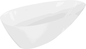 Mexen Milano volně stojící vana z konglomerátu 150 x 82 cm, bílý lesk - 57301508510