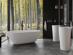 Mexen Como samostatně stojící vana z konglomerátu 150 x 82 cm, bílá matná - 57311508200