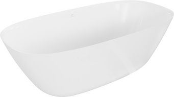 Mexen Como volně stojící vana z konglomerátu 150 x 82 cm, bílý lesk - 57311508210