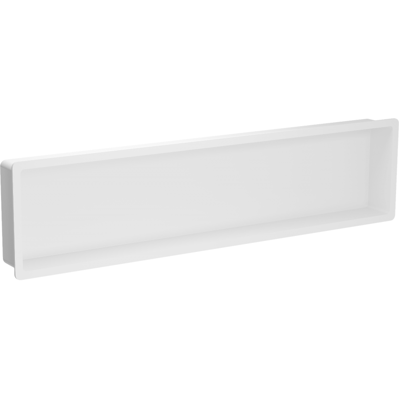Mexen X-Wall-K výklenková police z konglomerátu 122,7 x 30,7 cm, bílá - 1900123010