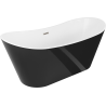 Mexen Montana volně stojící vana 170 x 80 cm, bílá/černá, přepad kartáčovaný nikl - 52011708075-97