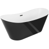 Mexen Montana volně stojící vana 180 x 90 cm, bílá/černá, černý přepad - 52011809075-70
