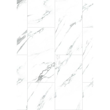 Mexen Glacier White vinylové panely 610 x 305 mm SPC 6,5 mm, IXPE 1,5 mm, 4 V-drážka, Jazz White - F1151-0610-305-505-4V1-90