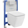 Mexen sada podomítkového WC rám Fenix XS-F s mísou WC Vega a pomalu sklápějícím sedátkem, bílý lesk - 68030654000