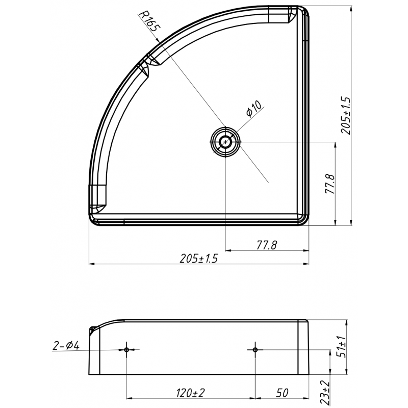Mexen X-Wall-S rohová nástěnná police SMC 20,5 x 20,5 cm, bílá - 1901202005