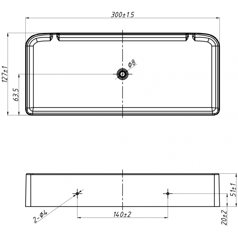 Mexen X-Wall-S nástěnná polička SMC 30 x 12,7 cm, bílá - 1901301305