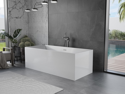 Mexen Vigo volně stojící vana 178,5 x 80 cm, bílá, přepad gun gray kartáčovaný - 51251788000-66