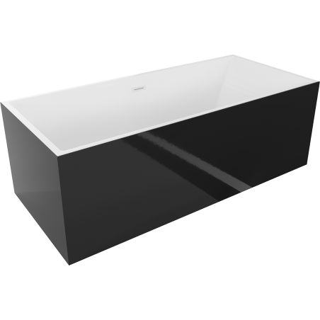 Mexen Vigo volně stojící vana 178,5 x 80 cm, bílá/černá, bílý přepad - 51251788075-20